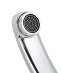 Close-up of Maqulae Copper Kitchen Faucet with G1/2in Thread, Hot and Cold Water Sink aerator for soft water flow.