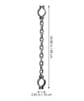 Halloween Plastic Wrist Shackles Handcuffs With Chain Links For Cosplay And Party Decor, Realistic Black 35 Inch Prop Accessory