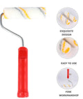 Hassle Free Mini Wall Paint Roller With Dense Wool Cover For Seamless Door And Baseboard Trim Projects Quick Setup close-up view.