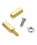 Pro Grade Brass Screw Nut And Standoff Kit For Electronics And PCBs With Male And Female Threaded Spacers And Sleeves For Makers And Tech Nerds Perfect For Raspberry Pi Boards And Computer Projects brass hex standoff, screw and nut set