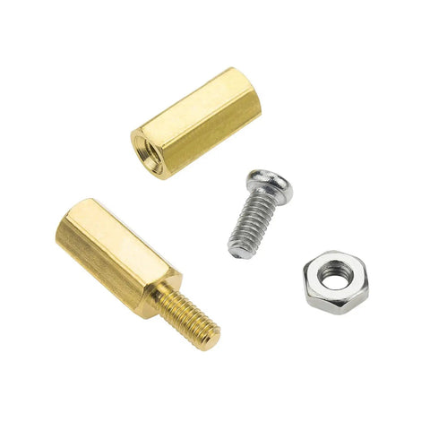 Pro Grade Brass Screw Nut And Standoff Kit For Electronics And PCBs With Male And Female Threaded Spacers And Sleeves For Makers And Tech Nerds Perfect For Raspberry Pi Boards And Computer Projects brass hex standoff, screw and nut set
