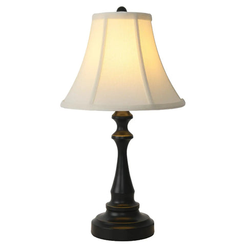 Three Piece Vintage Style Lamp Set With Bronze Finish And Brown Fabric Shades Includes Two Table Lamps And One Floor Lamp