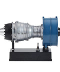 Side view of All Metal Turbofan Engine Model Kit That Actually Runs With Transparent Cover 1 To 20 Scale 170 Parts STEM Educational Assembly