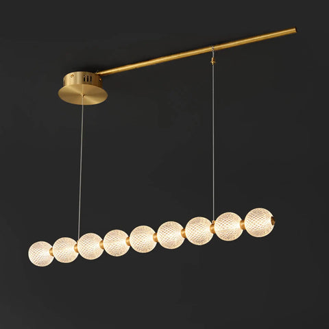 Modern Minimalist 9 Light Brass Magnetic Bean Pendant Lamp Sculptural Chandelier for Cafe Bar Home Decor, 125cm, smooth glow.