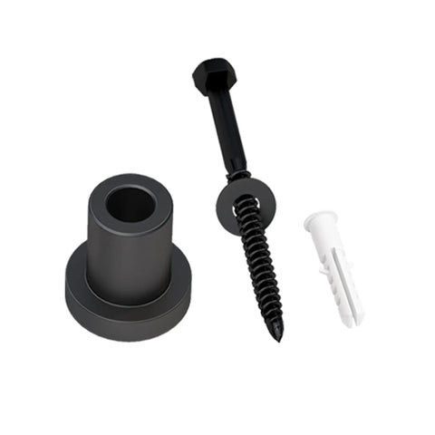 Five Piece Barn Door Wall Spacer Set With Screws For Sliding Barn Door Hardware Connections Metal Steel Track To Wall Mount Black Finish Durable Spacer Blocks For Secure Door Alignment And Smooth Operation
