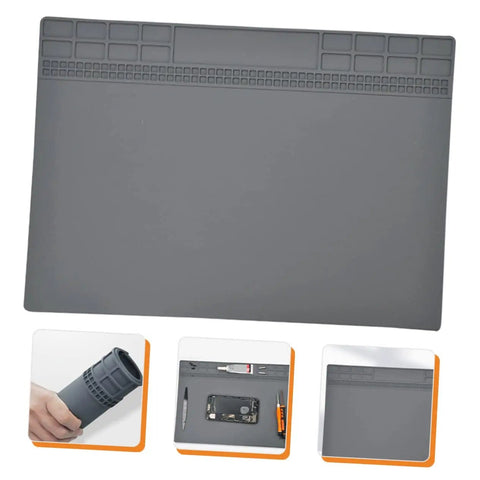 Anti Static Silicone Repair Mat For Electronics Grounding And Soldering Heat Resistant Workstation Desk Pad With Magnetic Base