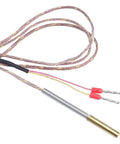 K Type Thermocouple Sensor For 3D Printer Hotend Up To 500C With AD8495 Amplifier 3 X 15Mm Cylindrical Probe, Glass Insulated Wire
