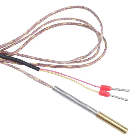 K Type Thermocouple Sensor For 3D Printer Hotend Up To 500C With AD8495 Amplifier 3 X 15Mm Cylindrical Probe, Glass Insulated Wire