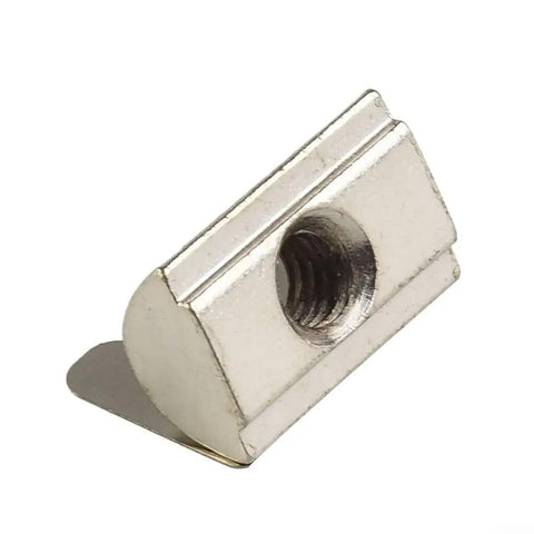 Solar Panel Grounding Nuts Drop-In Style For T Slot Aluminum Extrusion Profiles With 8Mm Groove Heavy Duty Carbon Steel Fasteners Perfect Fit For 30 Series And 40 Series PV System Installation Kits Including 20 Pieces Made To Hold Up Strong, M8 drop-in nut with shrapnel design.