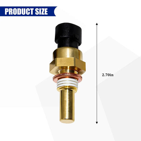 Premium Car Engine Coolant Temperature Sensor With Plug And Play Pigtail Cable Direct Swap Water Temp Probe 2.70in size