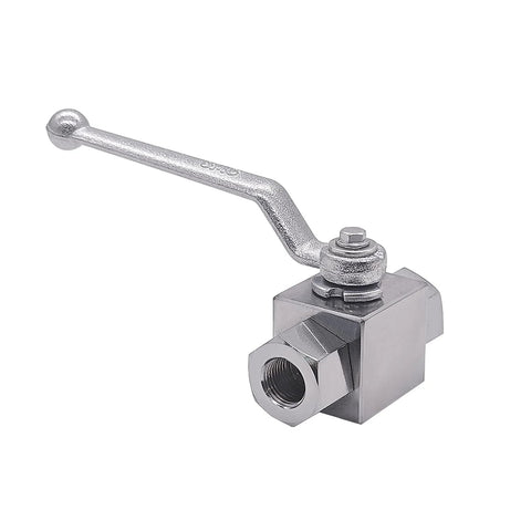 Beduan 1/2 in NPT female high-pressure ball valve with lever, chrome-plated metal body.
