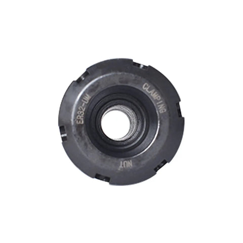 Top view of ER32 4In Long Straight Shank Collet Chuck Holder for CNC Milling Tooling, alloy steel, showing clamping mechanism.