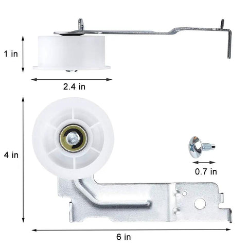 Dimensions of Upgraded Dryer Pulley Belt Kit with DC93-00634A Idler, 6602-001655 Belt, for DV45H7000EW DV48H7400EW DV42H5000EW DV48J7700EW