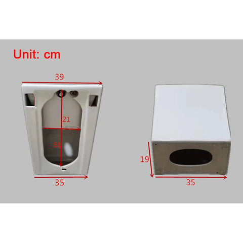 Upgrade Your Washroom Fast With This Heavy Duty Wall Mount Basin Sink Made From Solid White Ceramic And A Sleek Marble Glaze That Wipes Clean In Seconds And Saves You Major Trouble Every Time, dimensions shown.