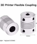 Beefed Up Rigid Shaft Coupler 5 By 8mm Bore D19 L25 For 3D Printer And CNC Machines Direct Torque Transmission Zero Misalignment Fits 5mm Motor Shaft And 8mm Lead Screw T8, aluminum alloy