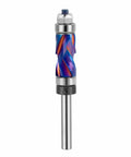 Coated Flush Trim Router Bit With 1/4 Inch Shank, 1/2 Inch Cutting Diameter, 1 Inch Cutting Length, Top And Bottom Bearing