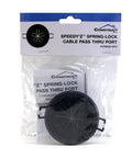 Construct Pro Speedy Spring-Lock cable pass-through port, 2 in ID, black, front view