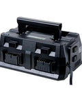 4 Port Pro Grade Battery Charger For 18V And 36V Lithium Ion Tools, Fast Charge With handle on top, black compact design