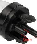 Close-up of a 2-Pack 188-512 Snap In Primer Bulb for 2 Cycle Small Engines Direct Fit Plug N Play with 3mm connectors.