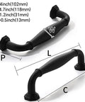 10 Pack 4 Inch Hole Center Matte Black Heavy Duty Solid Cabinet Pulls For Dressers Bathrooms Kitchens And Cabinets Durable Zinc Alloy Hardware With Premium Matte Finish dimensions