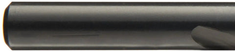 Close-up of a High Speed Steel Drill Bit Set 26 Piece Jobber Length A to Z with Black Oxide Finish, showing cylindrical drill surface.