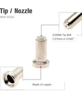 Plasma Cutter Consumables Kit For PCM 500i And PT 31XL Torch 50 Piece Pro Grade Replacement Kit With Electrodes Nozzles Swirl Rings And Shield Cups For CUT40 CUT50 Copper Alloy 40A Fits 21008A 20862 20463 18204 tip nozzle copper
