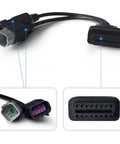 2 In 1 OBD2 Diagnostic Cable For ATV UTV 6 Pin And 8 Pin Adapters Compatible With Polaris Can Am RZR Ranger Sportsman Ace