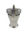 Two Inch Tri Clamp Vacuum Breaker Tank Breather Valve Go To Sanitary Grade Stainless Steel 304, side view, 134 mm tall
