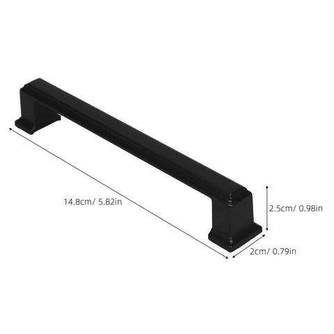 Dope Matte Black Aluminum Cabinet Door Handles And Drawer Pulls, Vintage Retro Kitchen Hardware, 14.8cm, sleek design