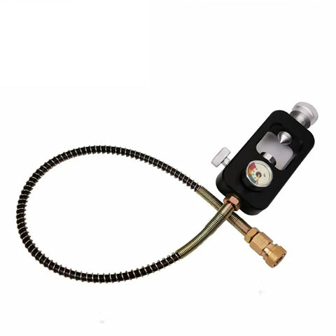 High Pressure PCP Paintball HPA Tank Fill Station With DIN Valve Scuba Adapter 4500psi Quick Disconnect 8mm 0.5m Hose Quick Bleed Relief Valve