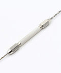 Double End Pin Vise Drill Tool 0-3.1mm Manual Gimlet Hand Drill For Precision Clock Repair Jewelry Making And Small Hobby Projects With Reversible Holders Multipurpose, silver steel, 10.3 cm