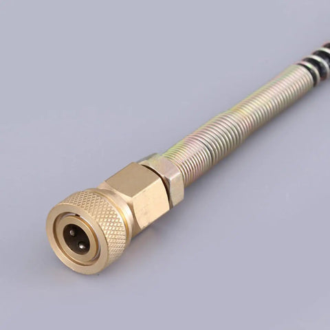 High Pressure Pump Hose Quick Connect Metal Coil Air Inflation Tube brass fitting for compressors and pressure washers