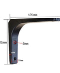 Heavy Duty Triangle Steel Shelf Brackets For Floating Walls Rust Proof Powder Coat, 125mm size with side measurements.
