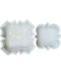 Top view of Two Pack Concrete Molds For Walkways And Garden Pavers Reusable Plastic Brick Molds For DIY Cement Stepping Stones