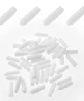 Fifty Pack White Rubber Screw Thread End Caps For Top Notch Floor Protection and Furniture Leg Safeguards With One Eighth Inch Inner Diameter