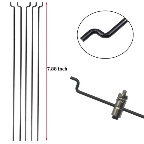 5 Sets Nylon Control Horns And Steel Pushrods With Pushrod Connector Linkage Stopper For RC Plane Model Aircraft Easy