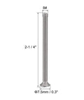 Premium Eight Thirty Two By Two Quarter Inch Flat Head Machine Screw, 2-1/4in, stainless steel, for flush mounting in DIY projects.
