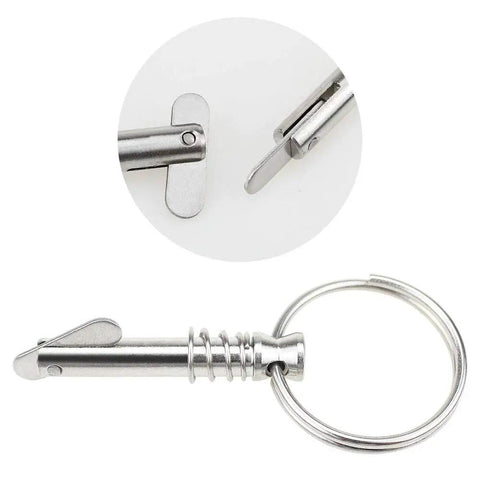 Six Pack Bimini Top Quick Release Pins One Quarter Inch Diameter For Boat Canopy Hardware, Marine Grade 316 Stainless Steel With Pull Ring