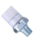 Go-To Air Pressure Switch 1/4 Inch 18 NPT 110 To 140 PSI DC 24V Or 12V Auto On Off IP54 Rated Silver showing 110/140 PSI markings