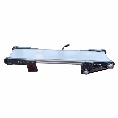 Mini Electric Desktop Conveyor Belt For DIY Projects With Adjustable Speed 0 To 116 RPM And Forward And Reverse Rotation, side view