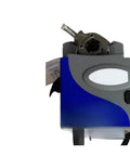 Commercial Grade Motorized Damper Actuator Straight Up designed for reliable switching and regulating control, gray and blue with plug and play wiring.