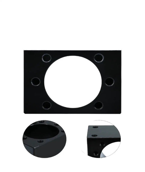 Pro Grade Nut For SFU Ball Screw Systems 45 Steel Housing 1 Piece No Friction High Efficiency Bracket front and detail view
