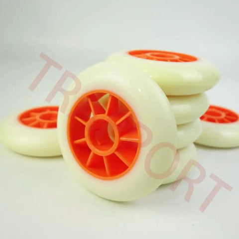 Inline Skate Wheels Set 100mm And 110mm With ABEC-9 Bearings High Rebound 85A PU Grippy For Speed And Stability Aluminum Hub Design