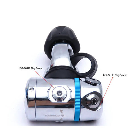 Stainless Steel Scuba Regulator Port Plug Kit With 7/16 High Pressure And 3/8 Low Pressure Plugs Leak Proof O Ring Corrosion Resistant