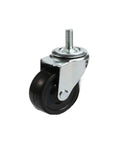 Single caster from Pack Of Four 2.5-Inch Rubber Wheel Casters With M8 M10 M12 Stems For Furniture Cabinets