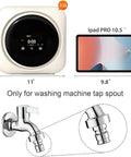 Compact Mini Washer And Dryer Combo Wall Mounted Portable Laundry Center For Small Spaces showing control panel and size dimensions.
