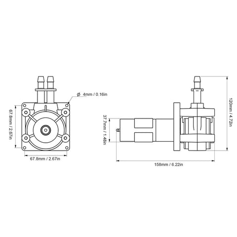 Chiciris 3000Ml Peristaltic Pump Dc24V High Flow Liquid Transfer Metering Unit. Robust All Metal Build For Syrup, Beverage Filling & Lab Use. Reliable Performance With Max Output Surge Up To 3500Ml Min For Industrial And Small Device Applications. Heavy