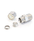 Beduan 304 stainless steel compression fitting straight adapter, 5/16 in tube OD to 1/2 in NPT male, double ferrules
