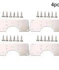 Stainless Steel Hinge Repair Plates Kit For Quick Kitchen Installations And Fixes With 1, 4 Or 10 Plates And Screws, Pro Grade Durability