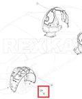 Diagram showing location of Tesla 15 Piece 8mm Push Type Bumper Cover And Undertray Retainer Clip Set on vehicle undertray